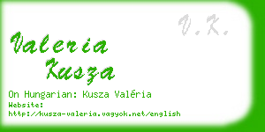 valeria kusza business card