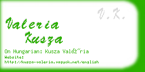 valeria kusza business card